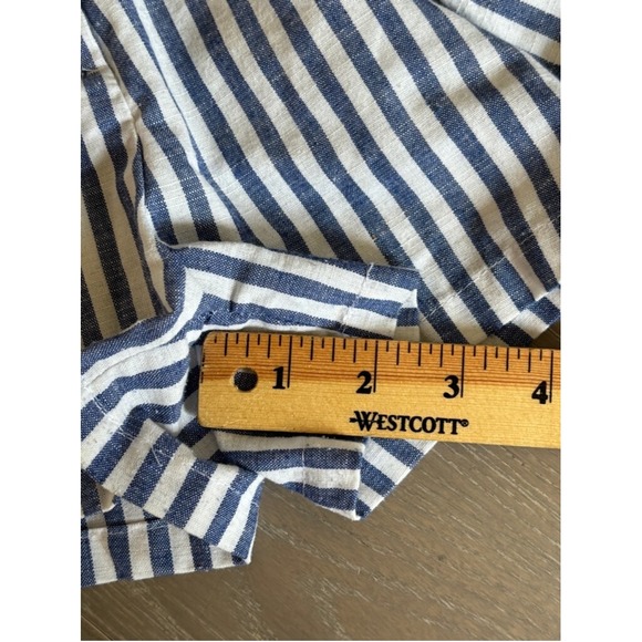 Love Tree‎ Striped Paperbag shorts Size Medium Blue and White Belted - Picture 9 of 9